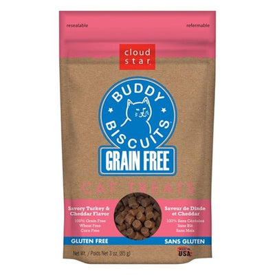 Cloud Star GF Buddy Biscuits With Savory Turkey and Cheddar Cat Treats