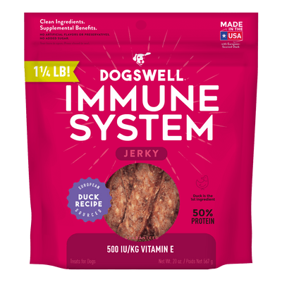 Dogswell Immunity & Defense Grain-Free Duck Jerky Dog Treats 20 oz