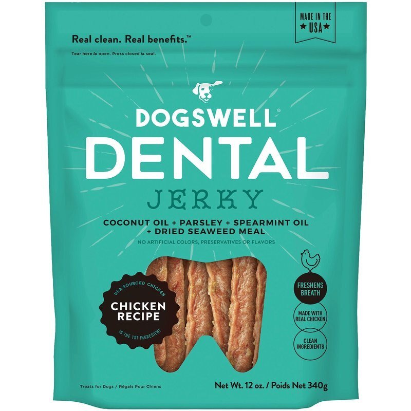 Dogswell Dental Jerky Grain - Free Chicken Dog Treats 12 oz - Pets Perfect