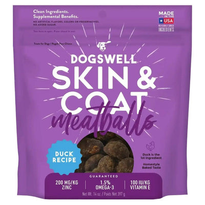 Dogswell Dog Skin & Coat Meatballs Grain-Free Duck, 14 oz