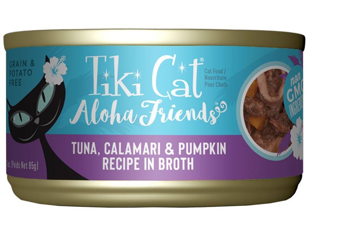 Tiki Pets Cat Aloha Tuna; Calamari and Pumpkin 3oz. (Case of 12) - Pets Perfect
