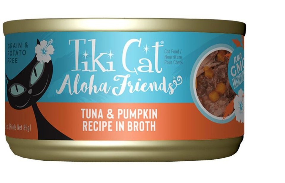 Tiki Pets Aloha Friends Flaked Tuna with Pumpkin Wet Cat Food, 3 oz