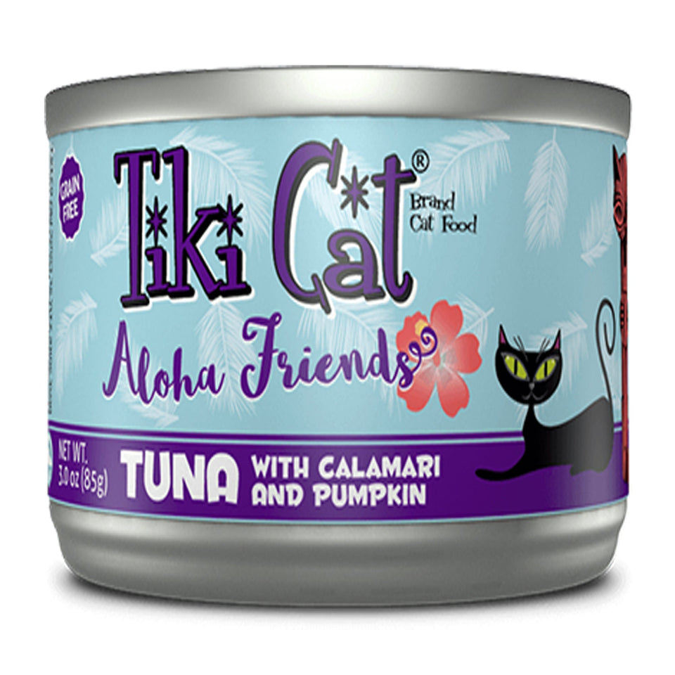 Tiki Pets Aloha Friends Flaked Tuna with Calamari Wet Cat Food, 3 oz, 12 ct