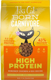 Tiki Cat Born Carnivore Grain-Free Dry Cat Food - Chicken & Egg, 5.6 lb