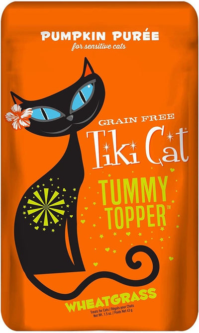 Tiki Cat Tummy Topper Cat Food Topper, Pumpkin Puree and Wheatgrass