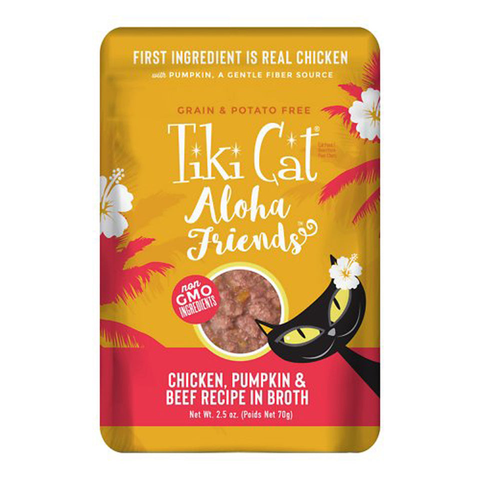 Tiki Cat Aloha Friends Chicken, Pumpkin & Beef Wet Cat Food, 2.5 oz, 12 ct