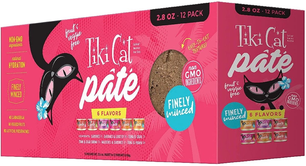 Tiki Pets Cat Grill Pate 28oz. Variety Pack (Case of 12) - Pets Perfect
