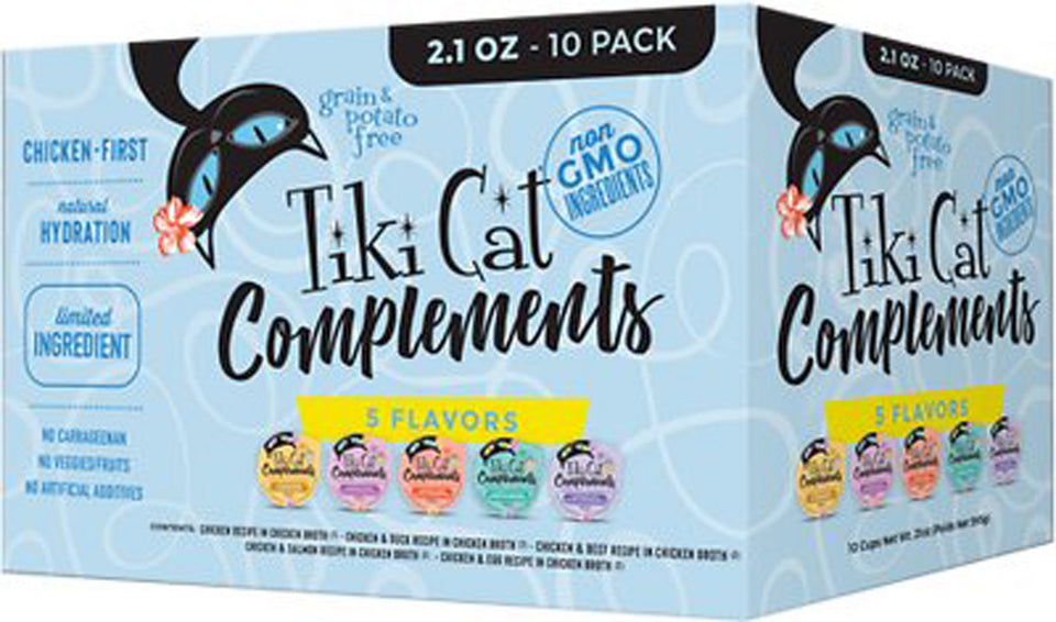 Tiki Pets Complements 2.1 Oz. Variety Pack (Case Of 10)
