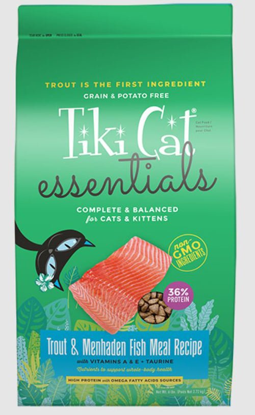 Tiki Pet Cat Essential Grain Free Trout Menhaden Fish 6Lb - Pets Perfect