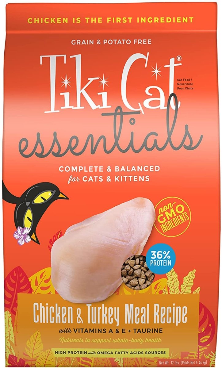 Tiki Pet Cat Essential Grain Free Chicken Turkey 12Lb - Pets Perfect