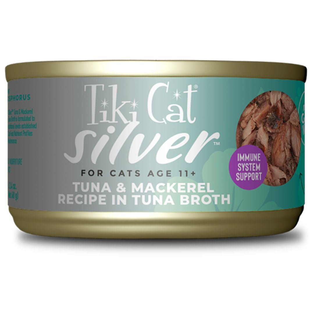 Tiki Pet Cat Silver Tuna & Mackerel 2.4oz. (Case of 12) - Pets Perfect