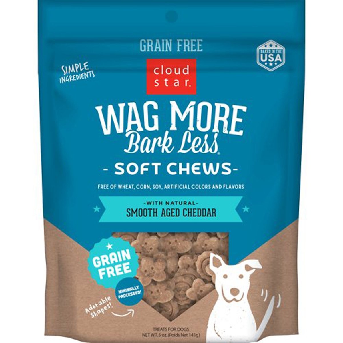 Cloudstar WAGMORE DOG GRAIN FREE SOFT and CHEWY CHEDDAR 5OZ - Pets Perfect