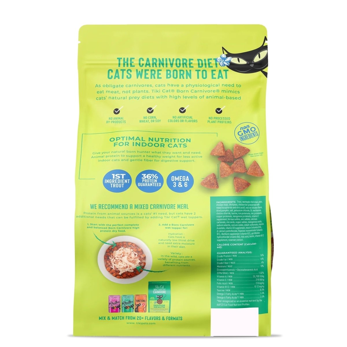 Tiki Pet Cat Born Carnivore Indoor Trout 3Lb - Pets Perfect