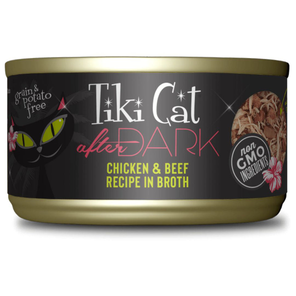 Tiki Cat After Dark Chicken & Beef Wet Cat Food, 2.8 oz, 12 ct