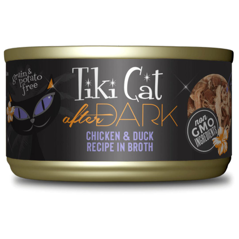 Tiki Cat After Dark Shredded Chicken & Duck Wet Cat Food, 2.8 oz, 12 ct