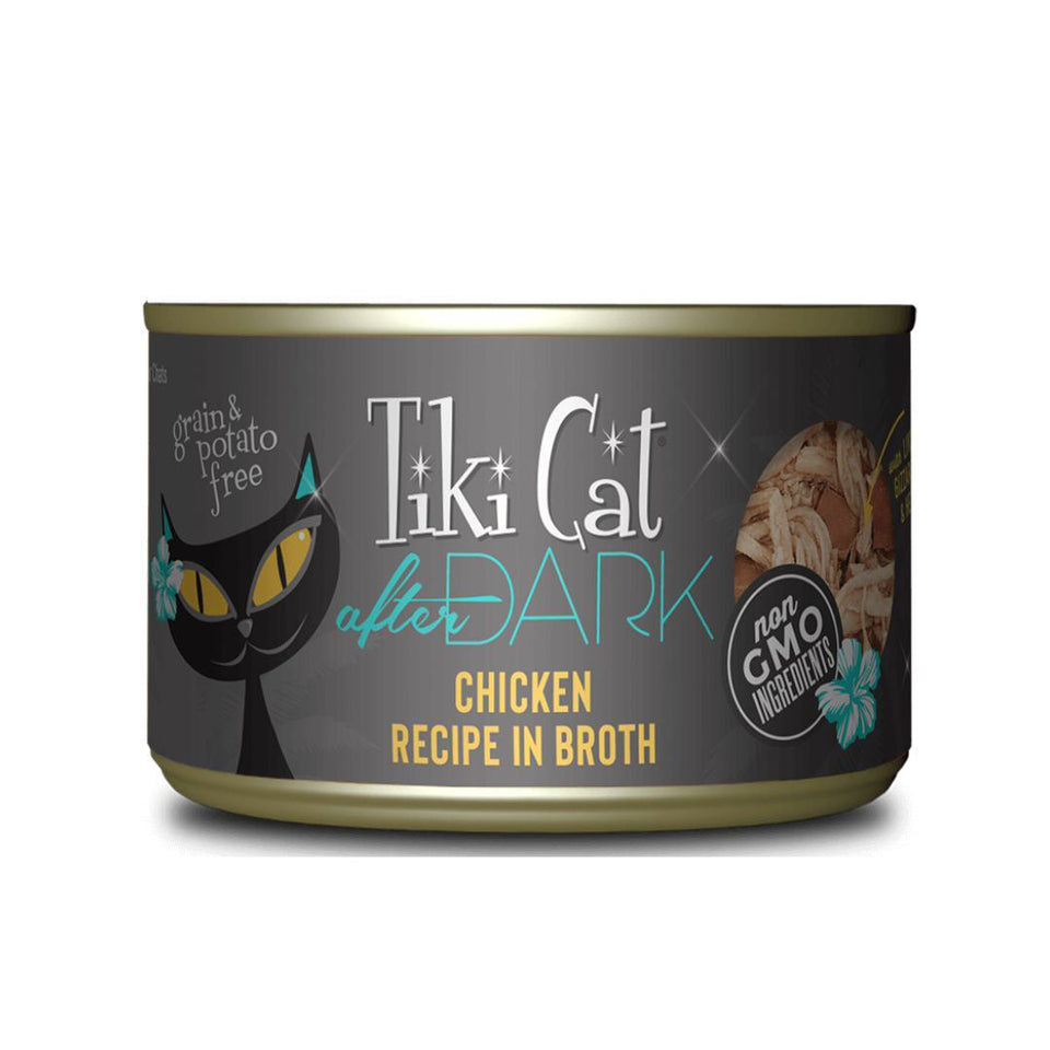 Tiki Cat After Dark Shredded Chicken Wet Cat Food, 5.5 oz, 8 ct
