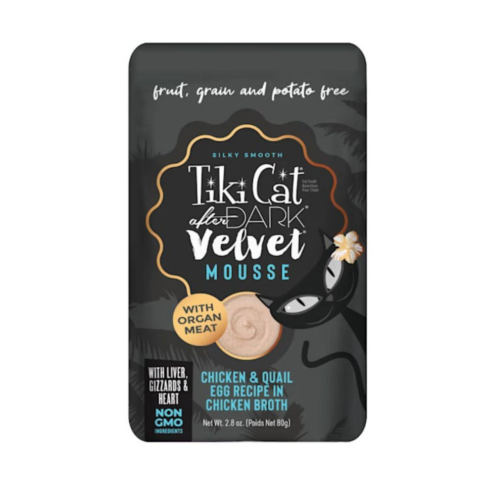 Tiki Cat After Dark Velvet Mousse Chicken & Quail Wet Cat Food, 2.8 oz, 12 ct