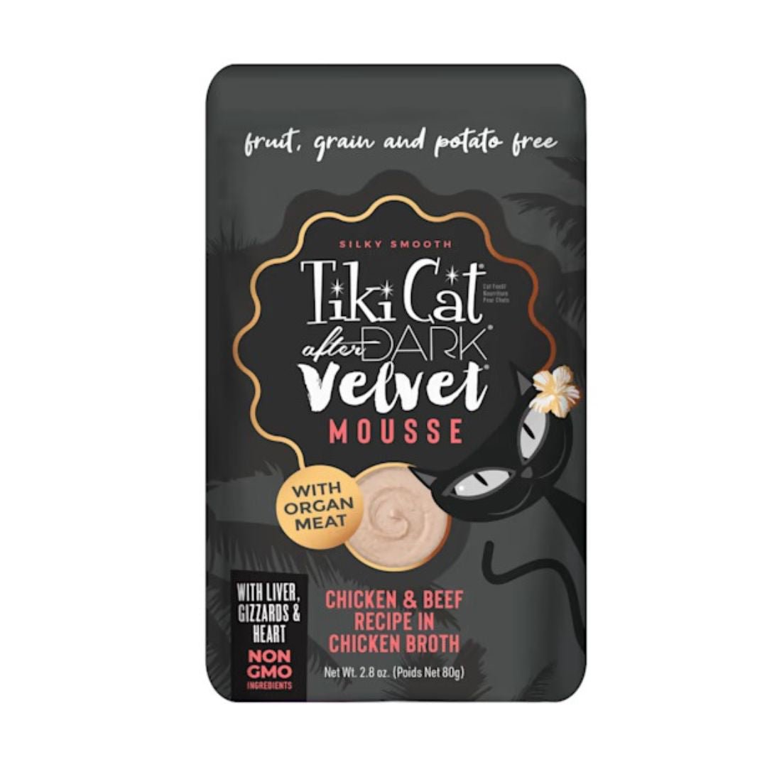 Tiki Pet Cat After Dark Mousse Chicken & Beef 2.8oz. (Case of 12) - Pets Perfect