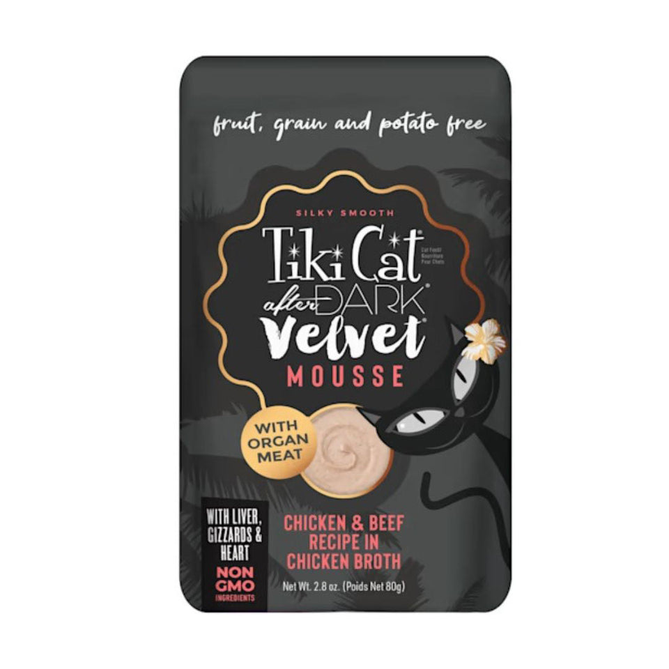 Tiki Cat After Dark Velvet Mousse Chicken & Beef Wet Cat Food, 2.8 oz, 12 ct