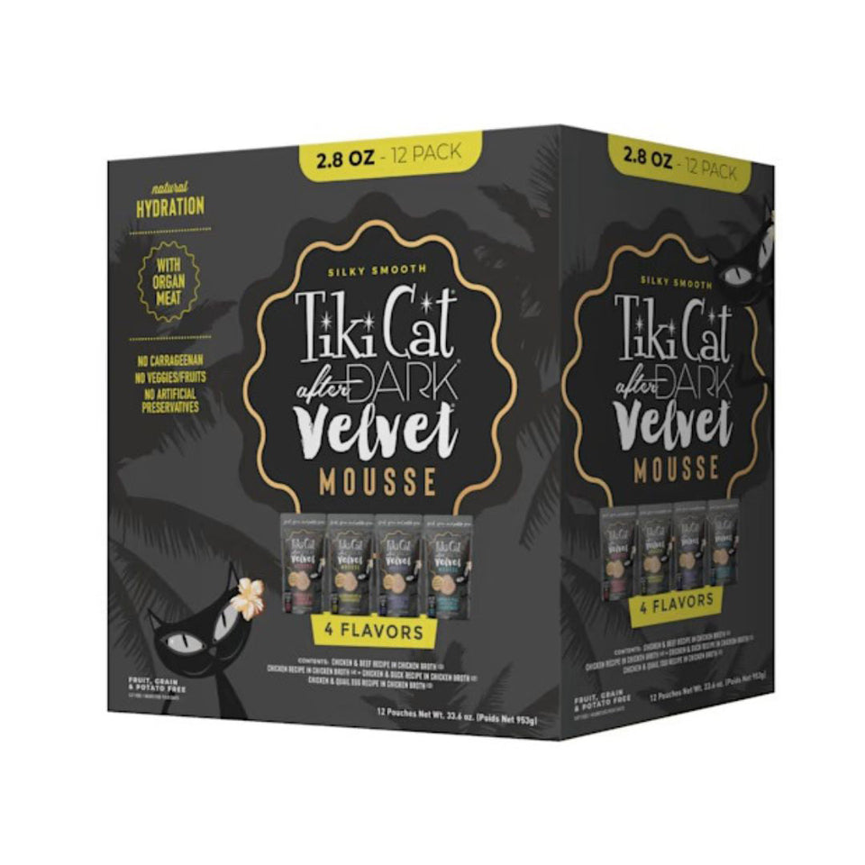 Tiki Cat After Dark Velvet Mousse Wet Cat Food, 2.8 oz, 12 ct