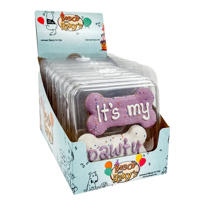 Bosco & Roxy's Dog Prepackaged Pawty Bones Cookies in Merch - 2 ct