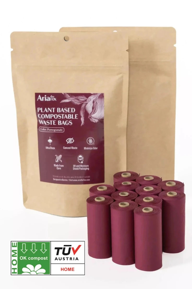 Plant Based Compostable Waste Bags, Pomegranate/12 Rolls - 120 Bags, view 2