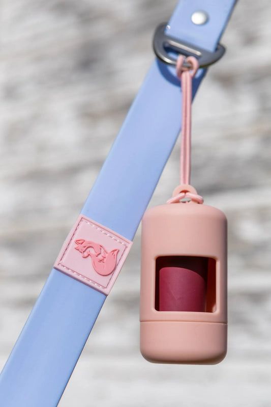 Aria English Rose Waste Bag Dispenser - Elegant Leash-Attachable Dog Poop Bag Holder