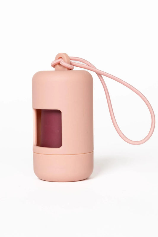 Aria English Rose Waste Bag Dispenser - Elegant Leash-Attachable Dog Poop Bag Holder