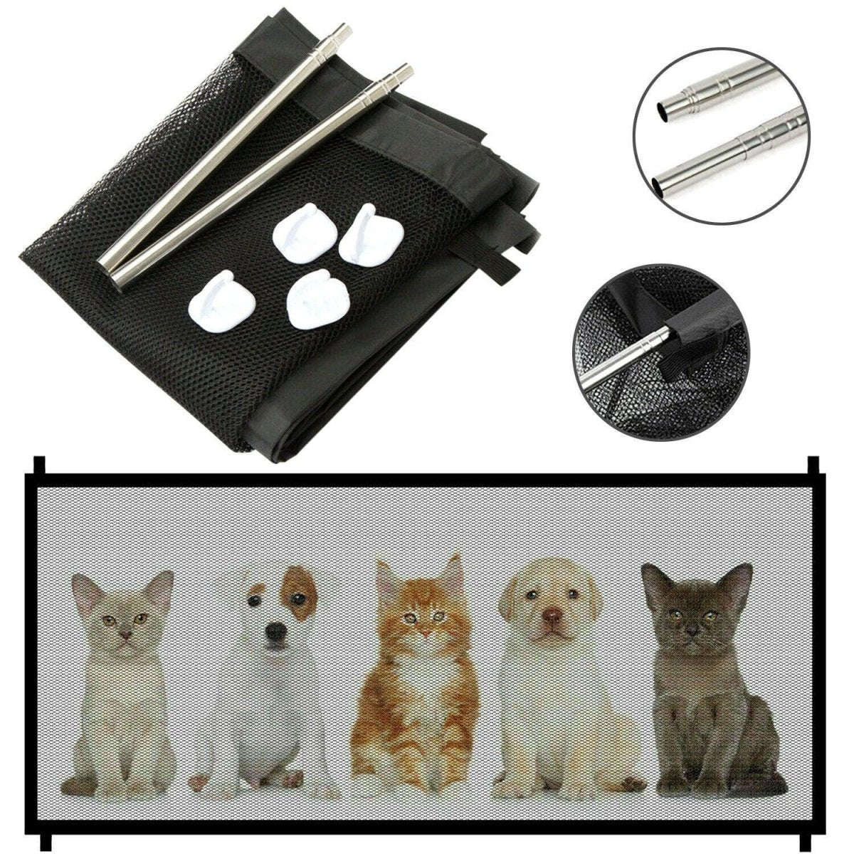 Portable Mesh Pet Safety Gate - Secure Your Pets Anywhere! - Pets Perfect