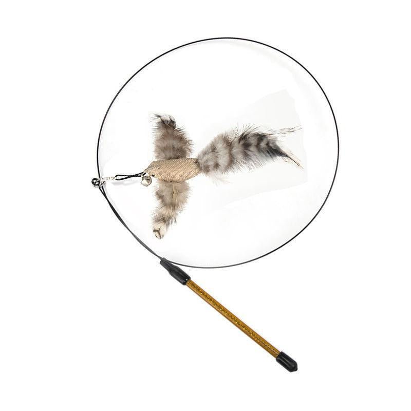 Interactive Feather Cat Teaser Stick - Endless Fun For Your Feline Friend - Pets Perfect