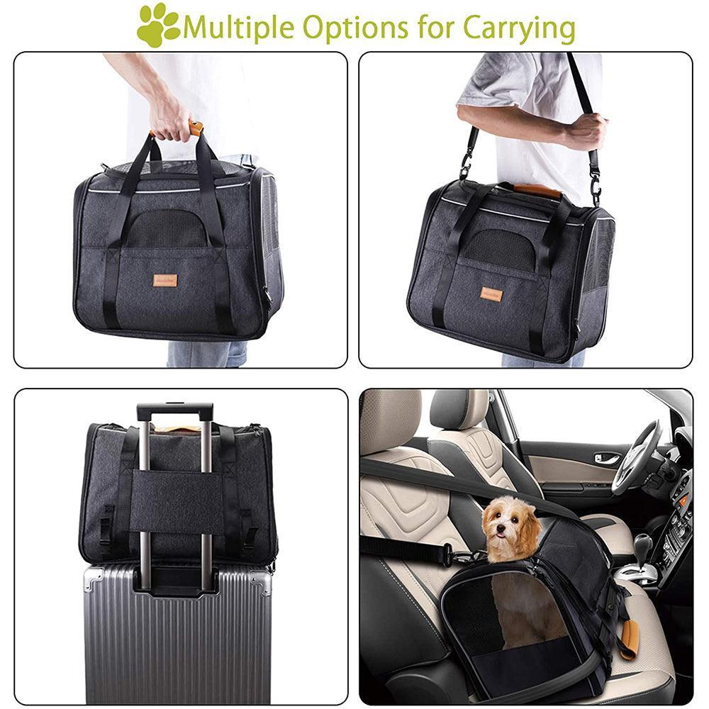 Foldable Portable Pet Carrier Bag - Comfortable Travel Solution For Cats And Dogs - Pets Perfect