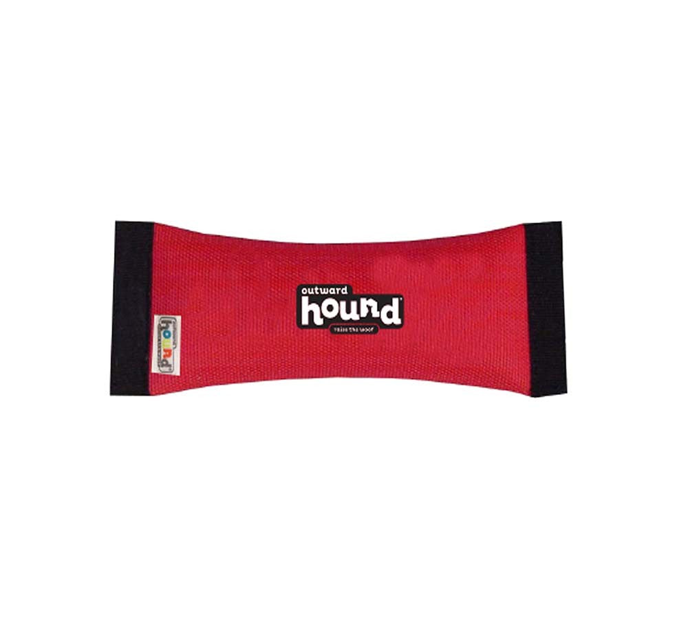 Outward Hound Fire Hose Sqeek N Fetch Dog Toy, Red Large