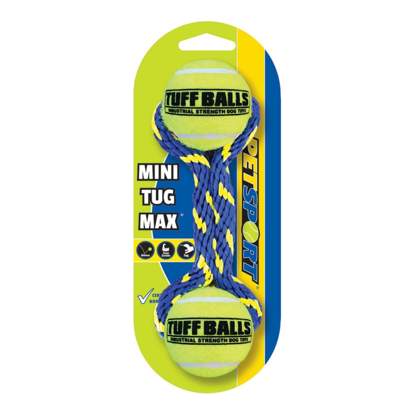 Petsport USA Tug Max Dog toy Assorted, 7 in, Mini
