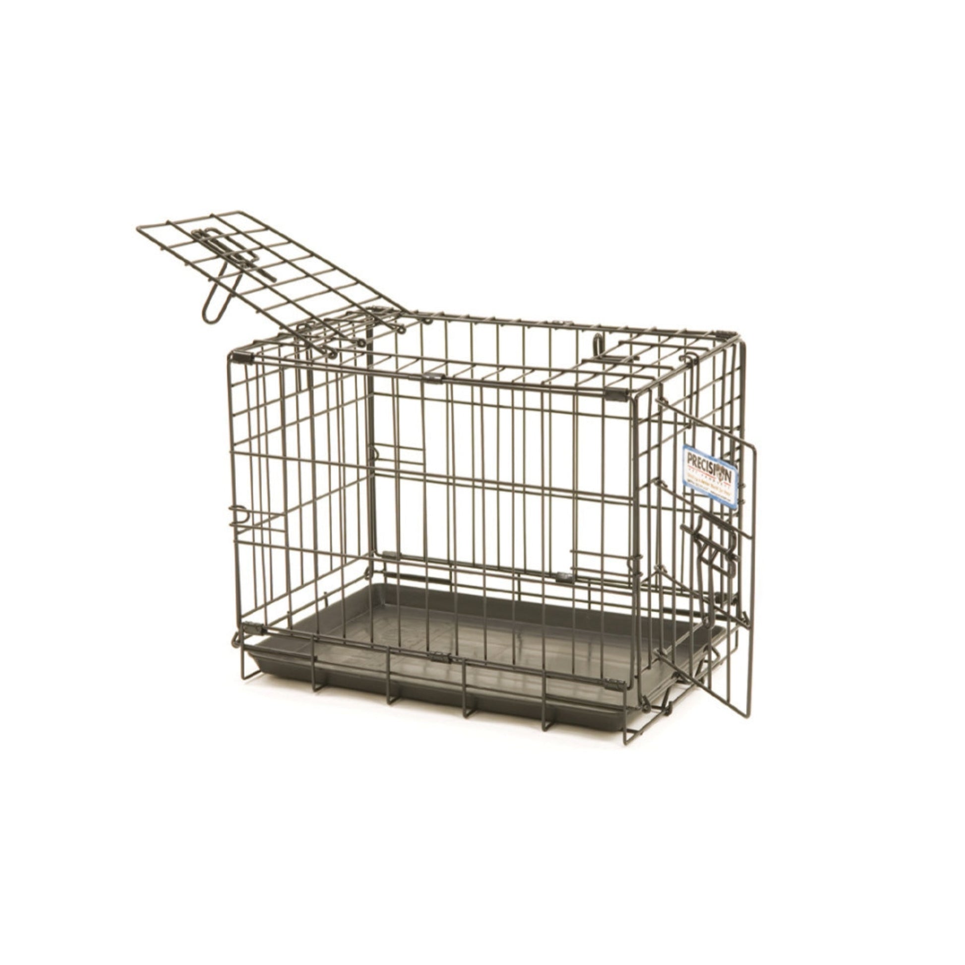 Precision Pet Products ProValu 2 Door Wire Dog Crate, Black, 30 in