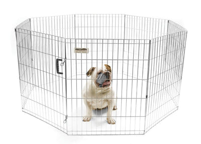 Precision Pet Products Exercise Pen, Silver, 30 in - Pets Perfect
