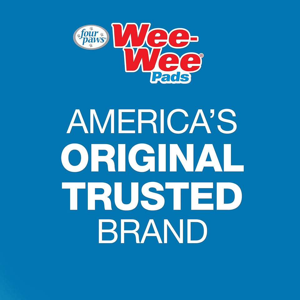 Four Paws Wee-Wee Pads logo with trusted brand tagline
