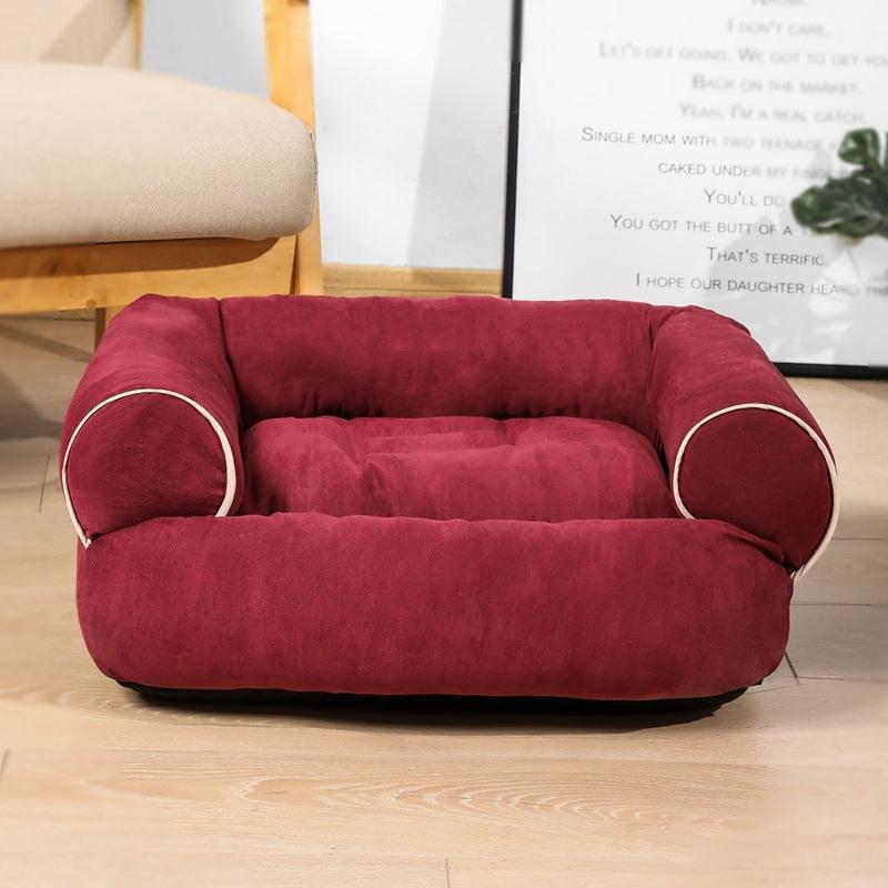 Luxury Plush Pet Sofa Bed - Cozy Haven For Dogs And Cats