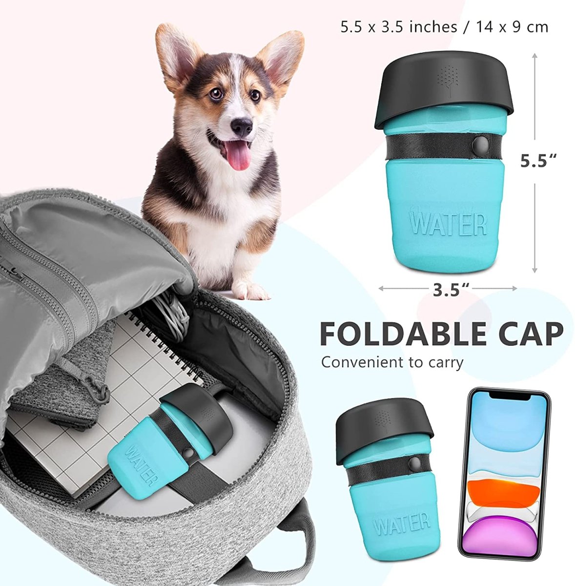 Foldable Dog Water Bottle - 1st Gen - Pets Perfect