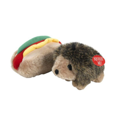 Aspen Hedgehog & Hotdog with Squeakers Small Dog & Puppy Dog Toy