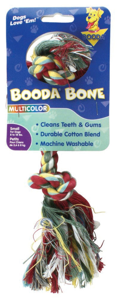 Booda 2-Knot Rope Bone Dog Toy Multi-Color Small