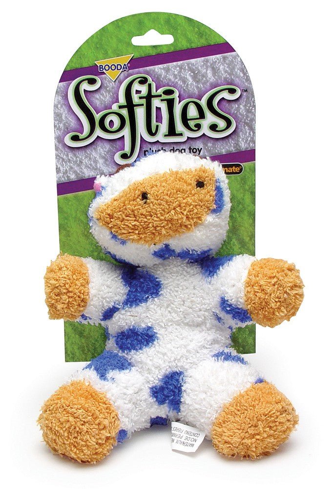 Booda Softies Dog Toy Cow Multi - Color 1ea/MD - Pets Perfect