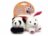 Booda Squatter Panda/Rabbit Small Dog & Puppy Toy Multi - Color 1ea/SM, 2 pk - Pets Perfect