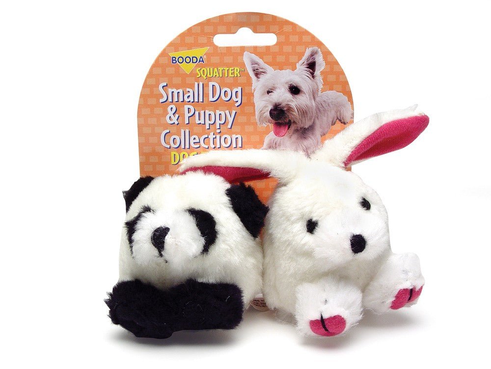Booda Squatter Panda/Rabbit Small Dog & Puppy Toy Multi - Color 1ea/SM, 2 pk - Pets Perfect