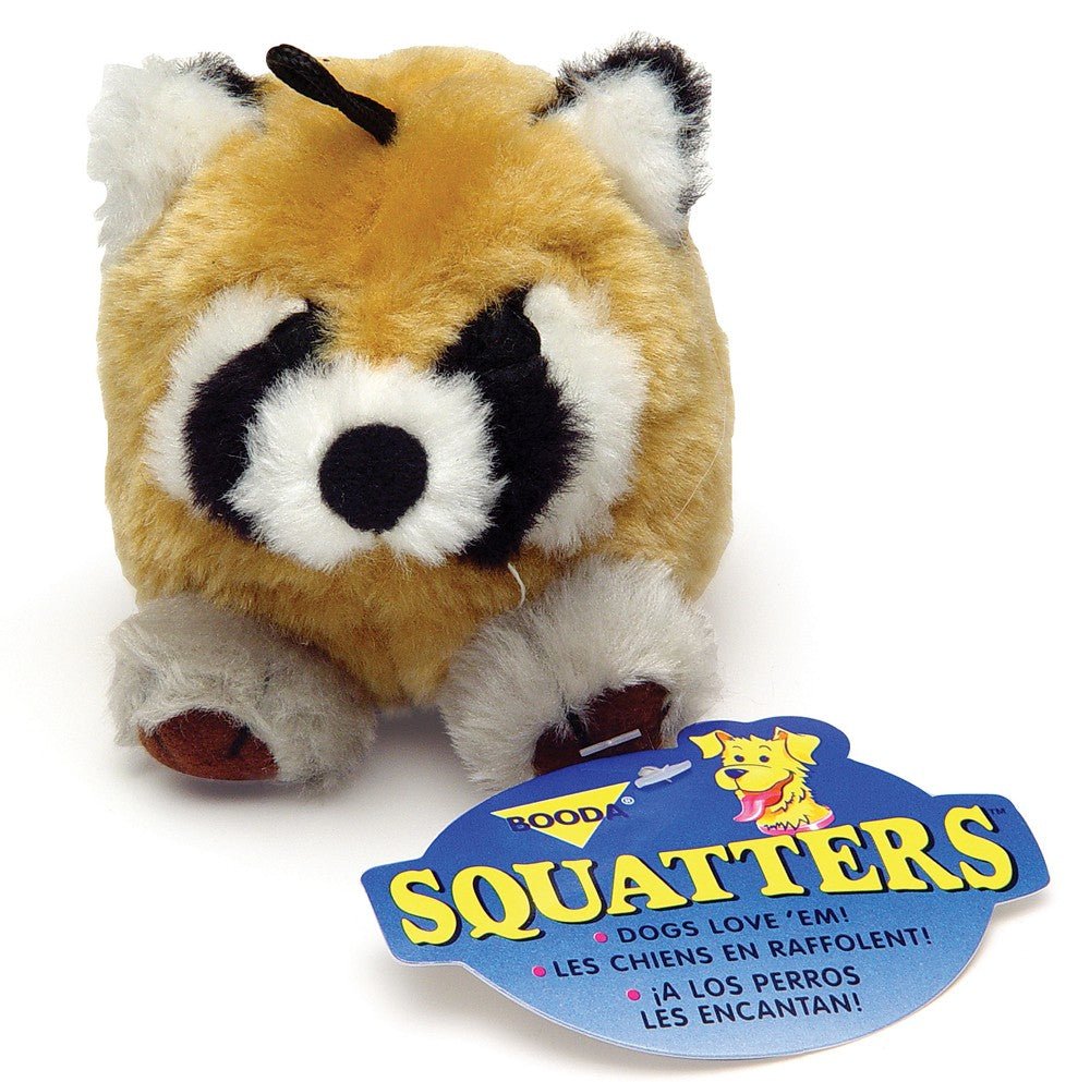 Booda Squatter Dog Toy Raccoon 1ea/MD - Pets Perfect