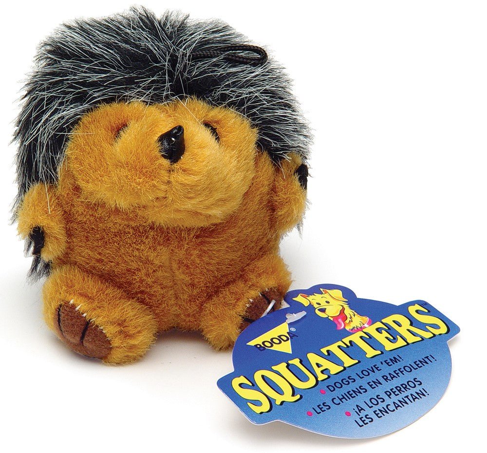 Booda Squatter Plush Dog Toy Hedgehog Multi - Color 1ea/MD - Pets Perfect