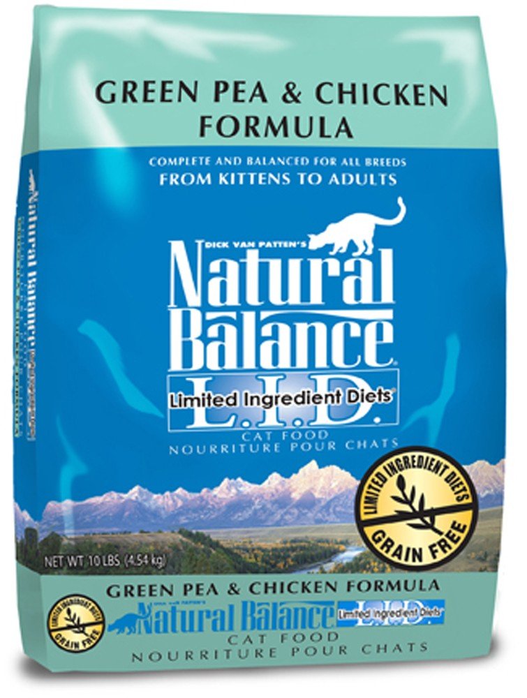 Natural Balance Pet Foods Limited Ingredient Grain Free Dry Cat Food Green Pea & Chicken 10lb - Pets Perfect
