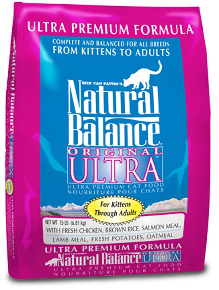 Natural Balance Pet Foods Original Ultra Broth Coated Dry Cat Food Chicken Meal & Salmon Meal 15lb - Pets Perfect