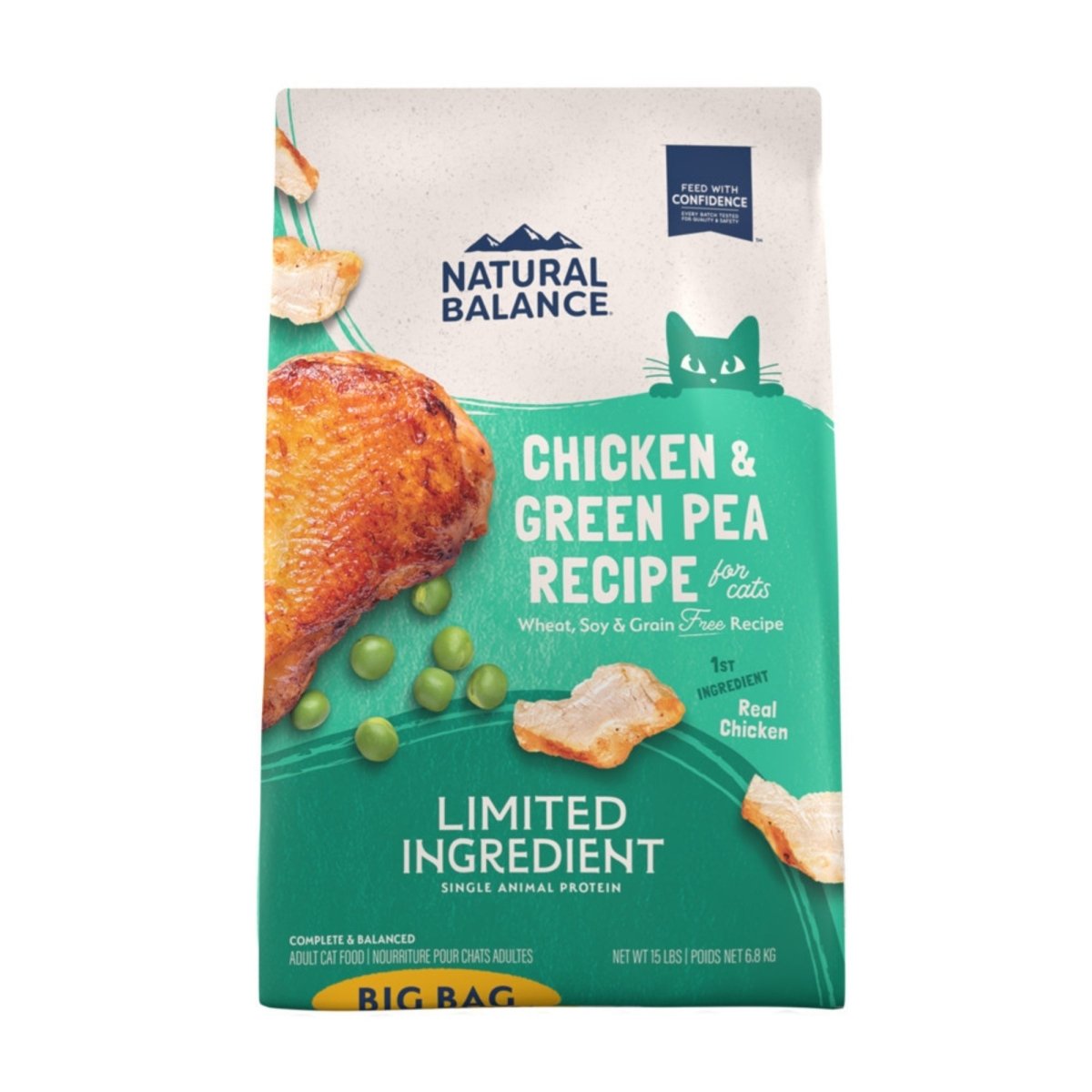 Natural Balance Pet Foods Limited Ingredient Grain Free Dry Cat Food Green Pea & Chicken 15lb - Pets Perfect