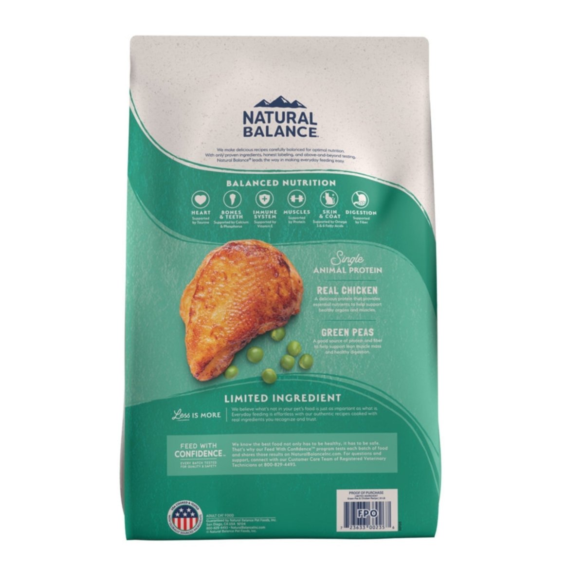 Natural Balance Pet Foods Limited Ingredient Grain Free Dry Cat Food Green Pea & Chicken 4lb - Pets Perfect