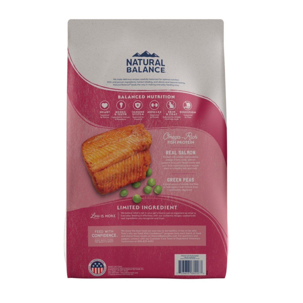 Natural Balance Pet Foods Limited Ingredient Grain Free Dry Cat Food Green Pea & Salmon 4lb - Pets Perfect